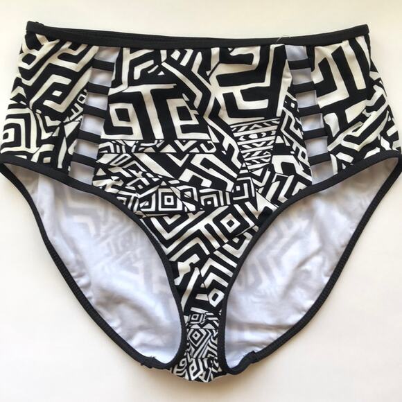 NWT Kenneth Cole High Waisted Swim Bottoms - Picture 1 of 4